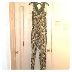 Black and white casual romper